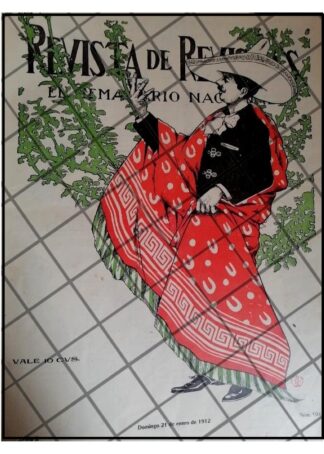PORTADA ANTIGUA ARTISTICA 1912 CHARRO MEXICANO
