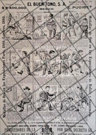 TIRA COMICA ANTIGUA CIGARRERA EL BUEN TONO 1912 /54