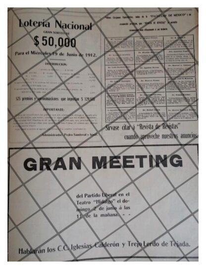 AFICHE POLITICO ANTIGUO 1912 MEETING DEL PARTIDO LIBERAL