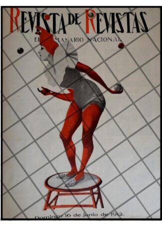 PORTADA ANTIGUA 1912 MALABARISTA DE CIRCO