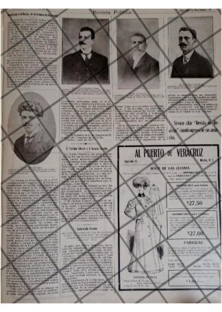 AFICHE RETRO MANIFIESTO A LA NACION Y PARTIDO LIBERAL 1912