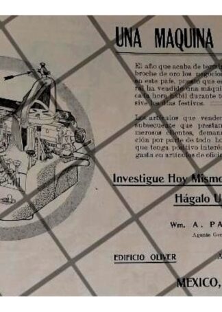 CARTEL PUBLICITARIO RETRO. MAQUINA DE ESCRIBIR OLIVER 1912
