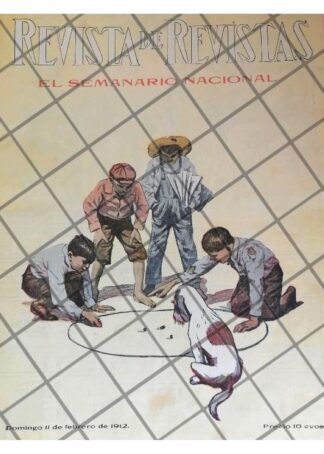 PORTADA ANTIGUA 1912 JUEGO DE CANICAS