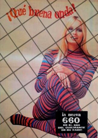 CARTEL DE PUBLICIDAD RADIO DIFUSORA HERPM 660 1969