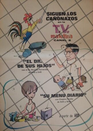 PUBLICIDAD RETRO CANAL 2 DE TELEVISA. CHEPINA PERALTA 1967