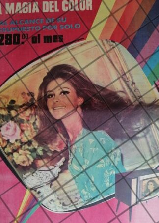 CARTEL PUBLICITARIO ANTIGUO TELEVISORES MAJESTIC 1969