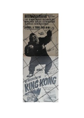 AFICHE RETRO PELICULA EL REGRESO DE KING KONG 1969