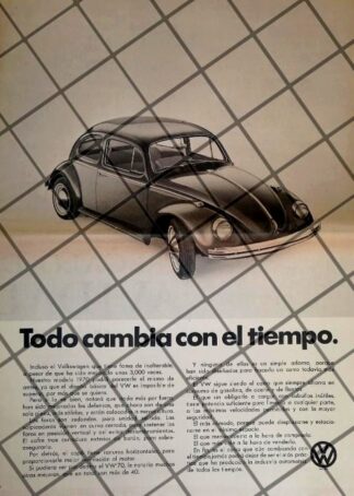 CARTEL RETRO AUTOS VOLKSWAGEN VOCHO 1970. P. 1969. T POSTER