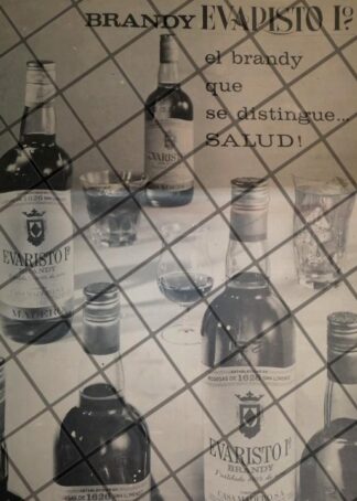 CARTEL PUBLICITARIO RETRO BRANDY EVARISTO No 1 1969 T. POSTER