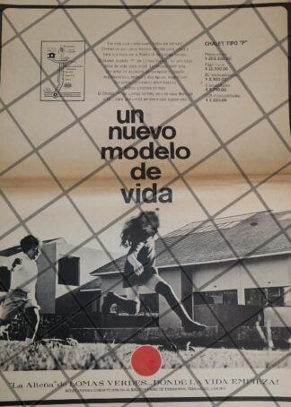 CARTEL PUBLICITARIO RETRO. COLONIA LOMAS VERDES 1969 T.POSTER