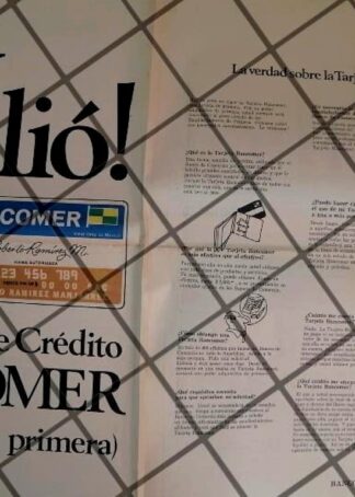CARTEL PUBLICITARIO BANCOMER LANZA TARJETA DE CREDITO 1969