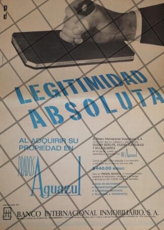 CARTEL PUBLICIDAD RETRO COLONIA PRADOS AGUAZUL 69 T POSTER