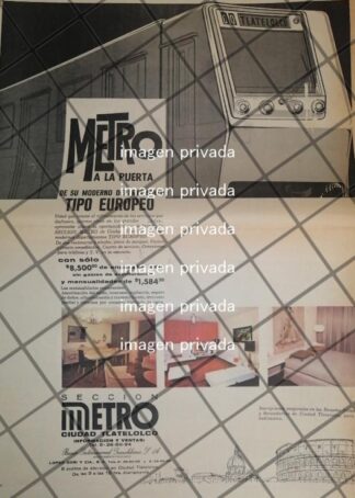CARTEL PUBLICIDAD RETRO COLONIA CD. TLATELOLCO 1969 T.POSTER