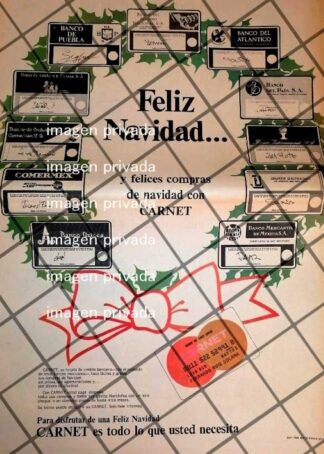 CARTEL PUBLICITARIO CARNET INICIA OPERACIONES EN MEXICO 1969
