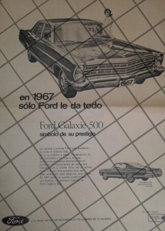 CARTEL RETRO AUTOS FORD GALAXIE 500 1967 11