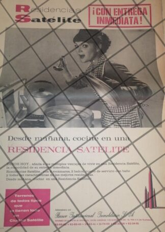 PUBLICIDAD RETRO COLONIA SATELITE D.F. 1969 T. POSTER