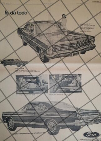 CARTEL RETRO AUTOS FORD GALAXIE 500 1967 12