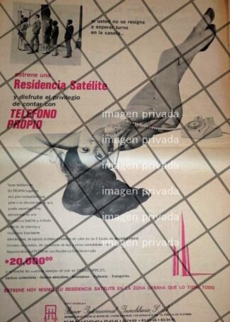PUBLICIDAD RETRO COLONIA CIUDAD SATELITE D.F. 1969 T. POSTER 3