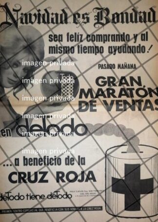 PUBLICIDAD RETRO COLECTA CRUZ ROJA 1969 T. POSTER