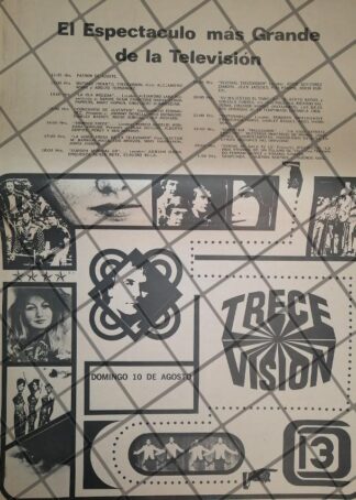 PUBLICIDAD RETRO. CANAL 13 1969 TRECEVISION