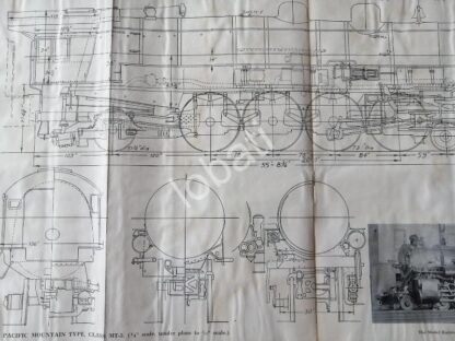 GRABADO ANTIGUO LOCOMOTORA CLASE MT-3 1928 / A12 - Image 4