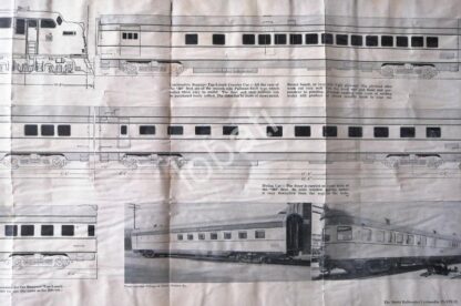 GRABADO ANTIGUO TREN CHICAGO DIESEL 400 1928 / A4 - Image 2