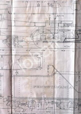 GRABADO ANTIGUO LOCOMOTORA PENNSYLVANIA 1928 / A5