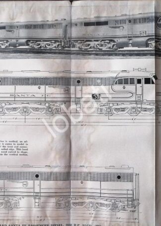 GRABADO ANTIGUO LOCOMOTORA ALCO D2000 1928 / A9