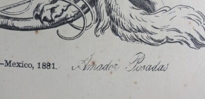 RARISIMO GRABADO ANTIGUO DE AMADOR POSADAS 1881 /PERRO - Image 3