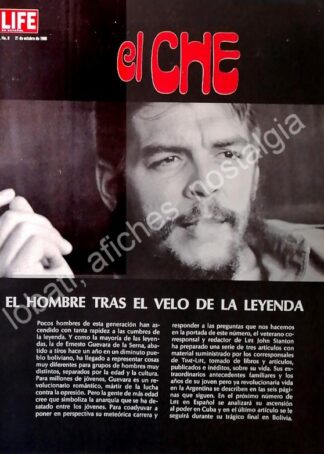 CARTEL ANTIGUO ORIGINAL DE NOTA DE PRENSA, EL CHE GUEVARA OCT 1968