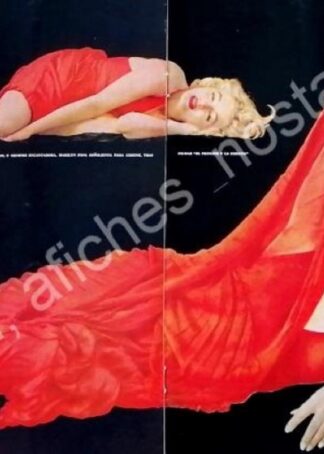 CARTEL ANTIGUO ORIGINAL DE FOTO GRABADO DE PRENSA. MARILYN MONROE 1960s /3
