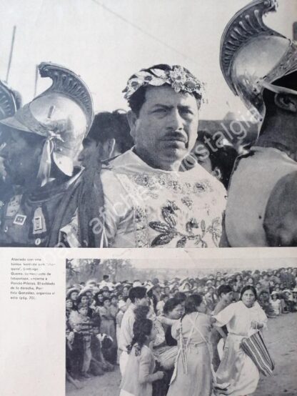 CARTEL ANTIGUO ORIGINAL DE REPORTAJE. PROCESION DE IZTAPALAPA 1950s - Image 4