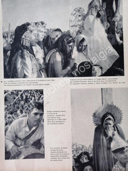 CARTEL ANTIGUO ORIGINAL DE REPORTAJE. PROCESION DE IZTAPALAPA 1950s - Image 2