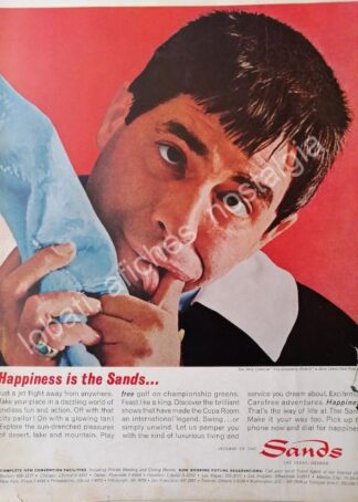 CARTEL ANTIGUO ORIGINAL DE JERRY LEWIS Y AEROLINEAS DE JETS SANDS 1965 / FEP