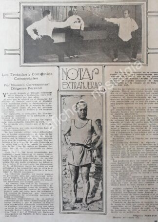 CARTEL ANTIGUO ORIGINAL DE NOTA DE PRENSA 1922 BENITO MUSOLINI ANTES DE LA GUERRA