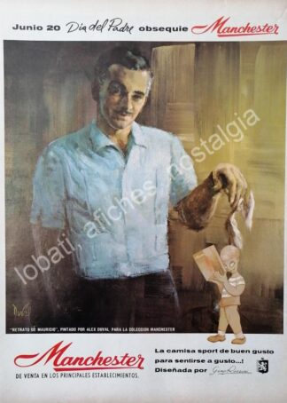 CARTEL ANTIGUO ORIGINAL DE MAURICIO GARCES Y CAMISAS MARISCAL, ARTE DE ALEX DUVAL 1965 /FEP