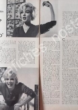 CARTEL ANTIGUO ORIGINAL DE REPORTAJE SOBRE MARILYN MONROE 1960s