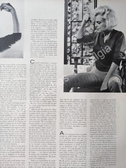 CARTEL ANTIGUO ORIGINAL DE REPORTAJE SOBRE MARILYN MONROE 1960s - Image 2