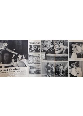 CARTEL ANTIGUO ORIGINAL DE NOTA. ELVIS PRESLEY UN LADO PERTURBADOR 1950s
