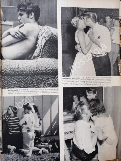 CARTEL ANTIGUO ORIGINAL DE NOTA. ELVIS PRESLEY UN LADO PERTURBADOR 1950s - Image 2