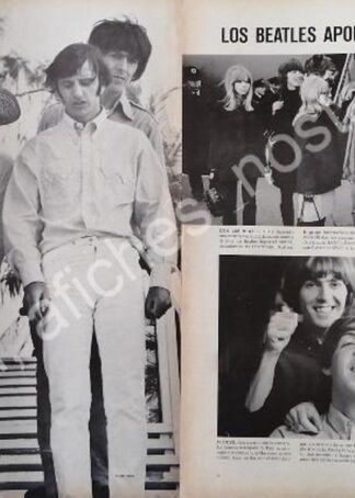 CARTEL ANTIGUO ORIGINAL DE NOTA. LOS BEATLES 1960s TALENTO Y MELENAS