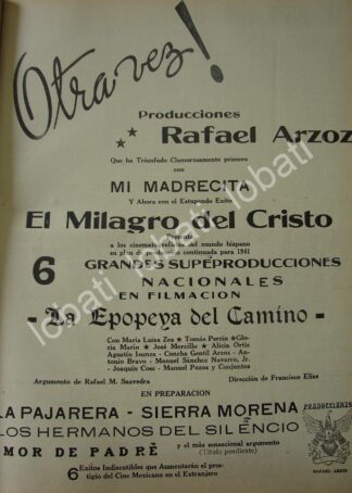 CARTEL ANTIGUO ORIGINAL DE PRODUCCIONES RAFAEL ARZOS Y SUS PELICULAS /82 RARO