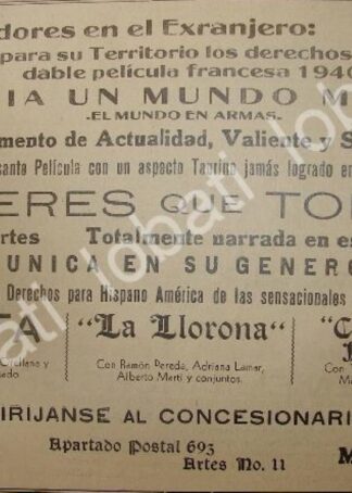 CARTEL ANTIGUO ORIGINAL DE CARTEL DOCUMENTAL. MUJERES QUE TOREAN 1941 /TMQ 2
