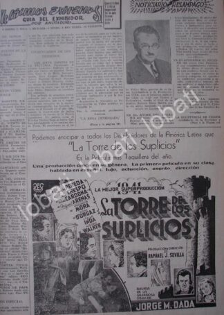 CARTEL ANTIGUO ORIGINAL DE NOTA SOBRE FELIPE MIER MIRANDA Y OTROS 1941