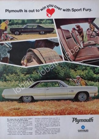 CARTEL ANTIGUO ORIGINAL DE AUTOS CHRYSLER DODGE PLYMOUTH 440 1967 /146