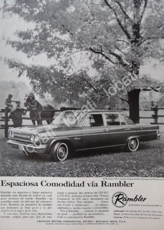 CARTEL ANTIGUO ORIGINAL DE AUTOS AMERICAN RAMBLER 770 1966 /N90