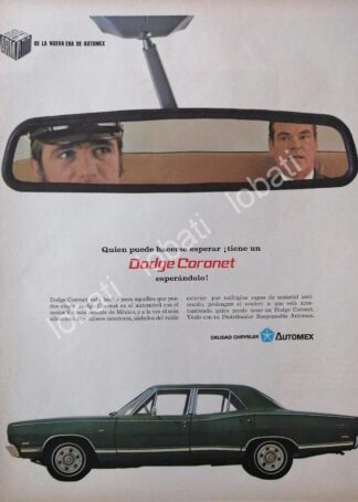 CARTEL ANTIGUO ORIGINAL DE AUTOS CHRYSLER DODGE CORONET 1977