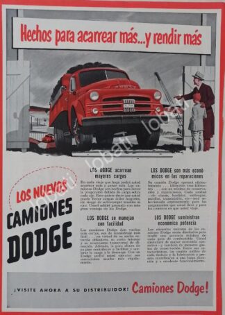 CARTEL ANTIGUO ORIGINAL DE CAMIONES CHRYSLER DODGE 1948 /N67