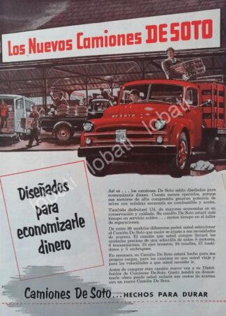CARTEL ANTIGUO ORIGINAL DE CAMIONES CHRYSLER DODGE DESOTO 1947 /N66