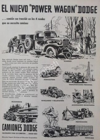 CARTEL ANTIGUO ORIGINAL DE CAMIONES CHRYSLER DODGE 1949 /N65